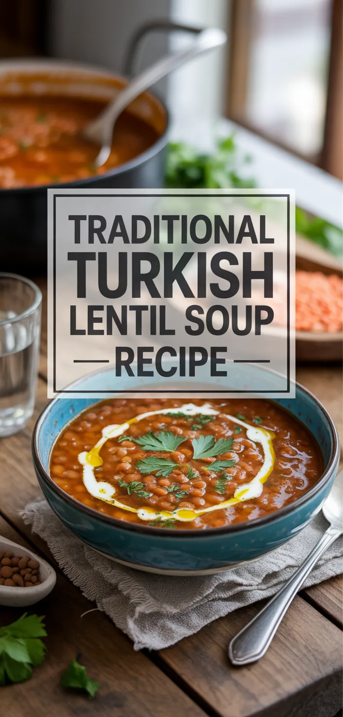 A photo of Traditional Turkish Lentil Soup Recipe