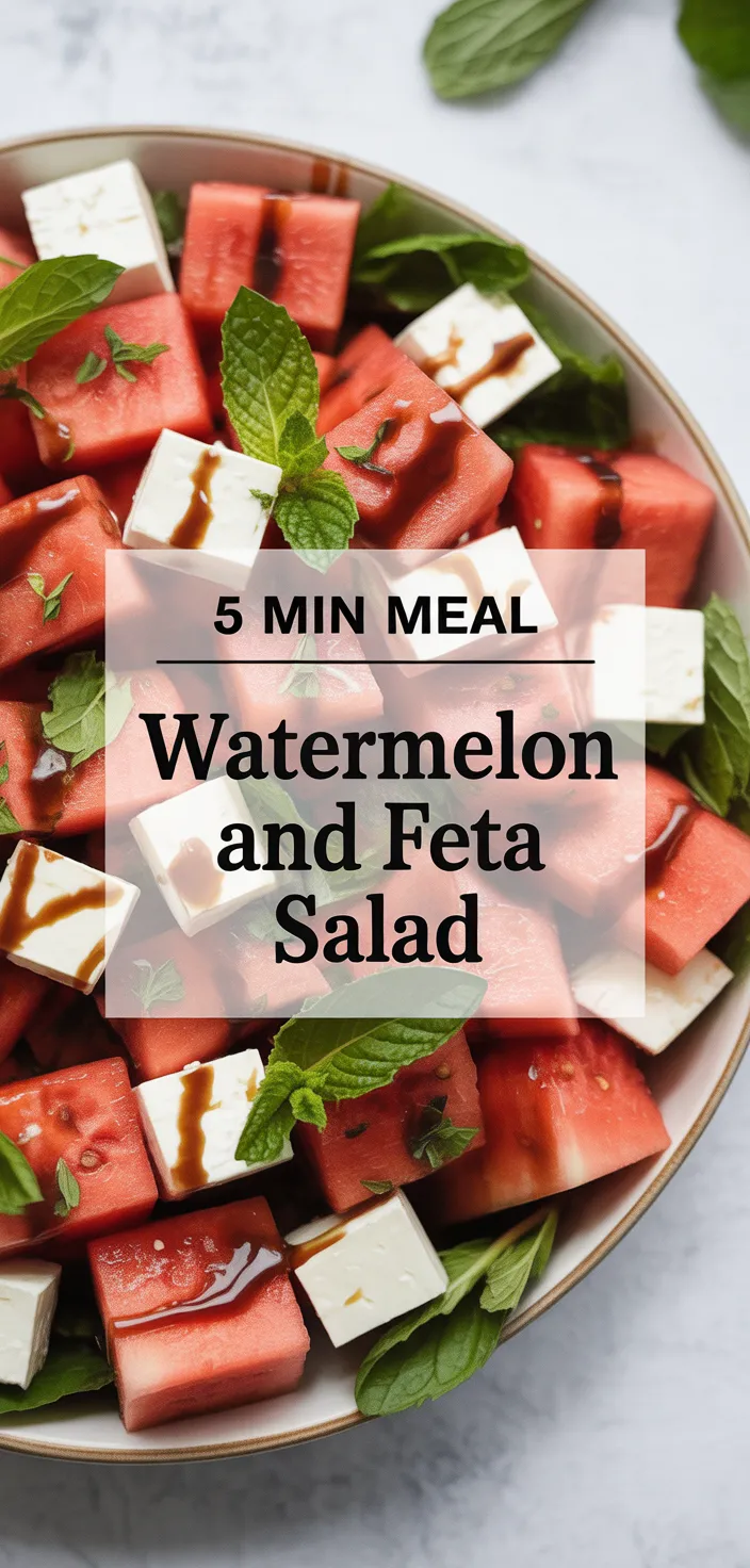 A photo of Watermelon And Feta Salad Recipe