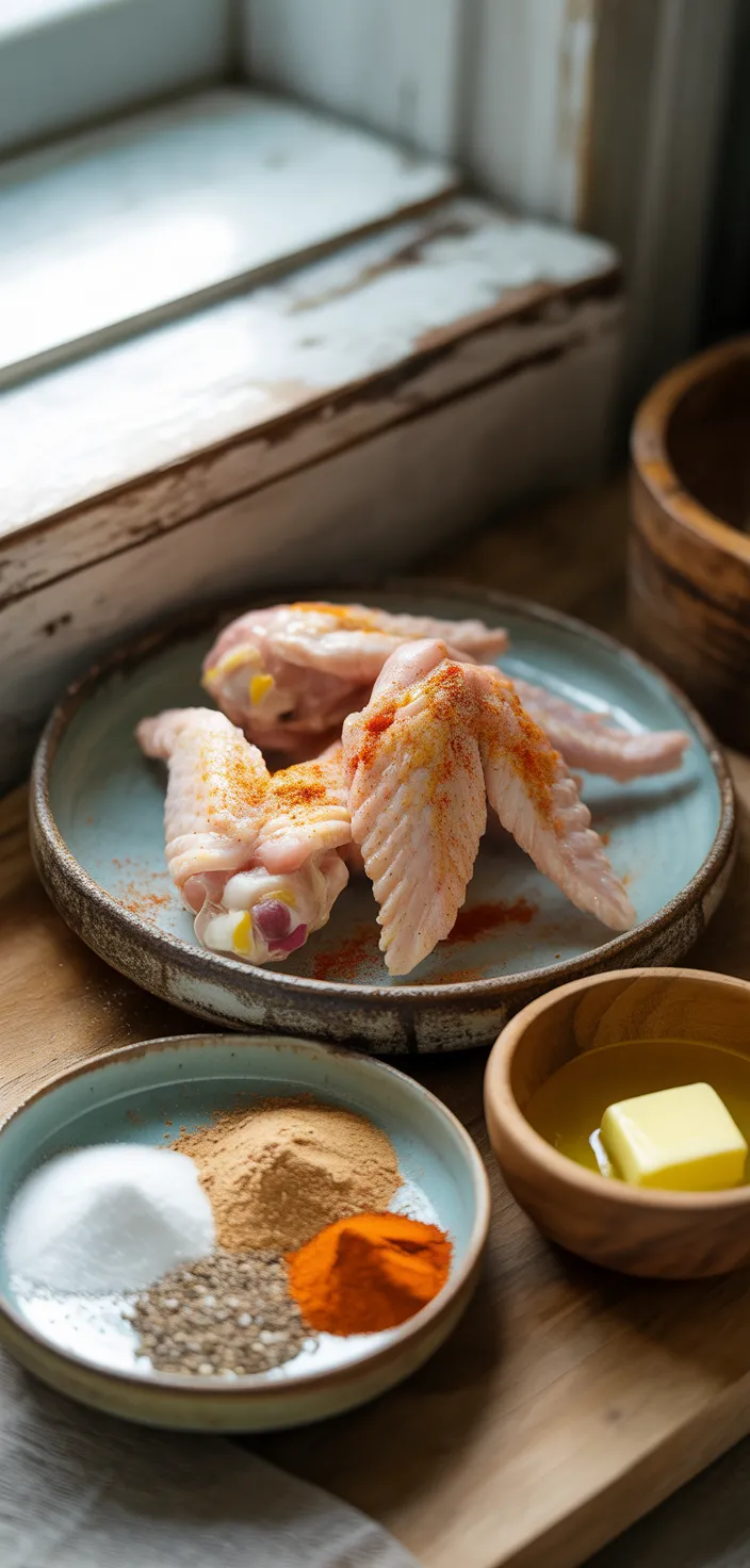 Ingredients photo for Crispy Air Fryer Buffalo Chicken Wings (Ketogenic & Healthy) Recipe
