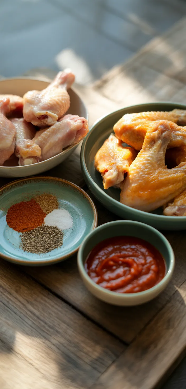 Ingredients photo for Crispy Oven Baked Chicken Wings Recipe