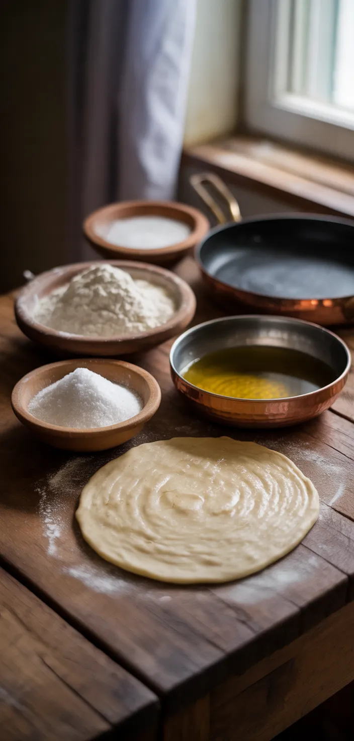 Ingredients photo for Easy Guyanese Oil Roti (Paratha) Recipe