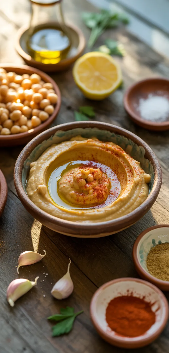 Ingredients photo for Easy Hummus (without Tahini) Recipe