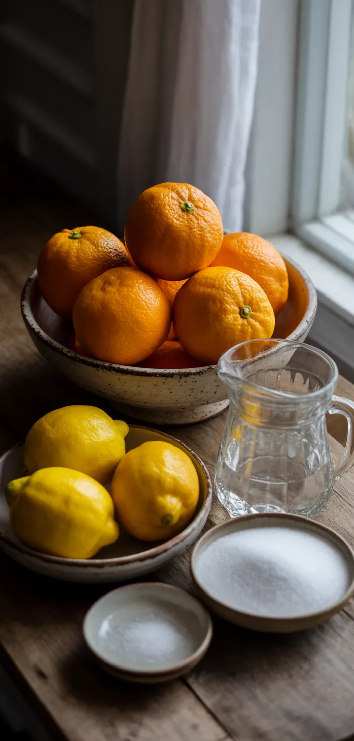 Ingredients photo for Easy Orange Marmalade Recipe