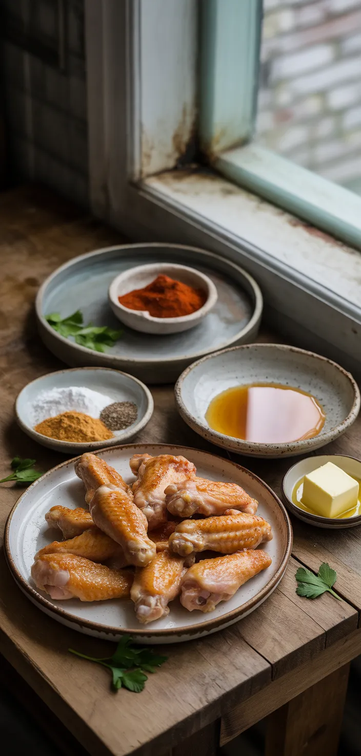 Ingredients photo for Hot Honey Chicken Wings Recipe