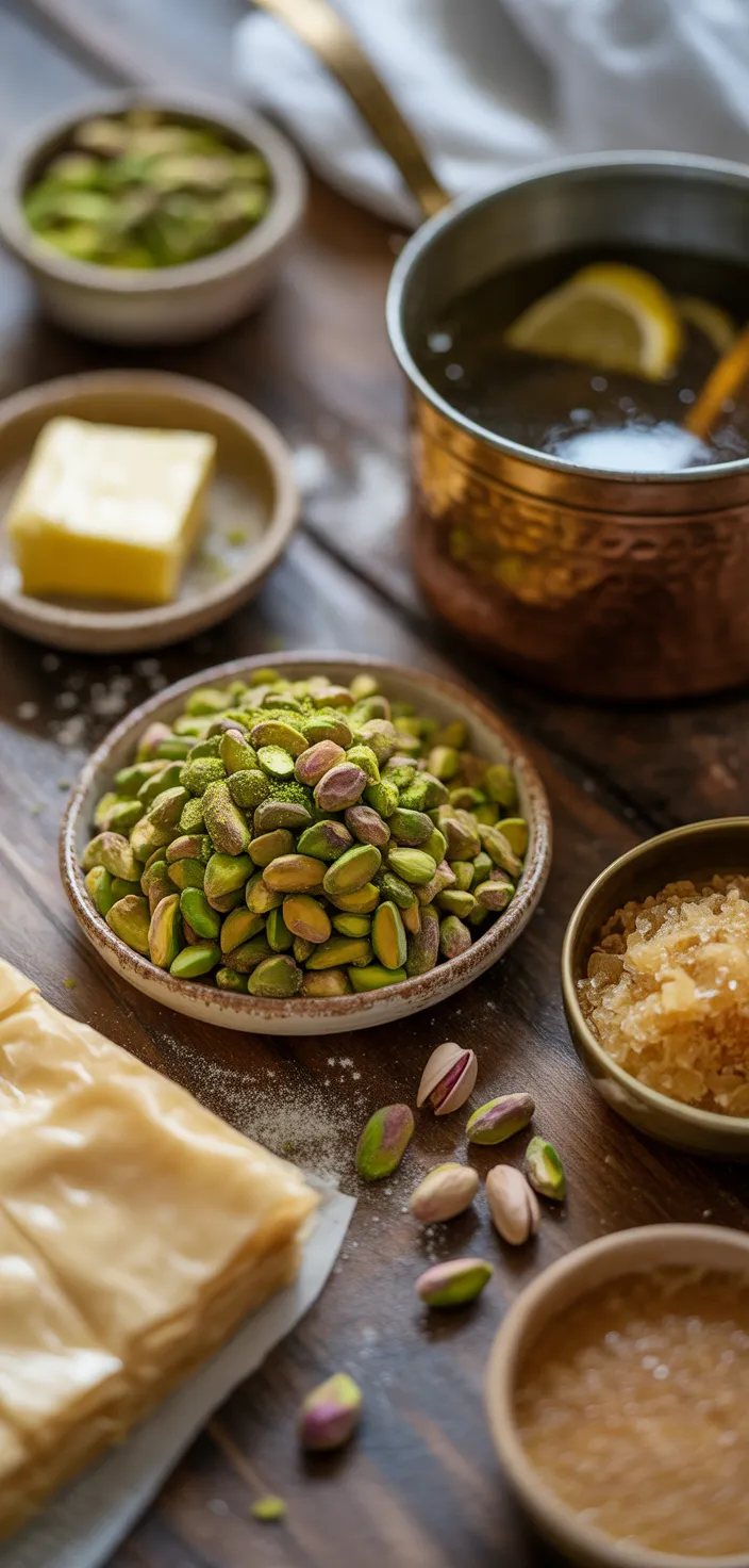 Ingredients photo for Pistachio Baklava Recipe