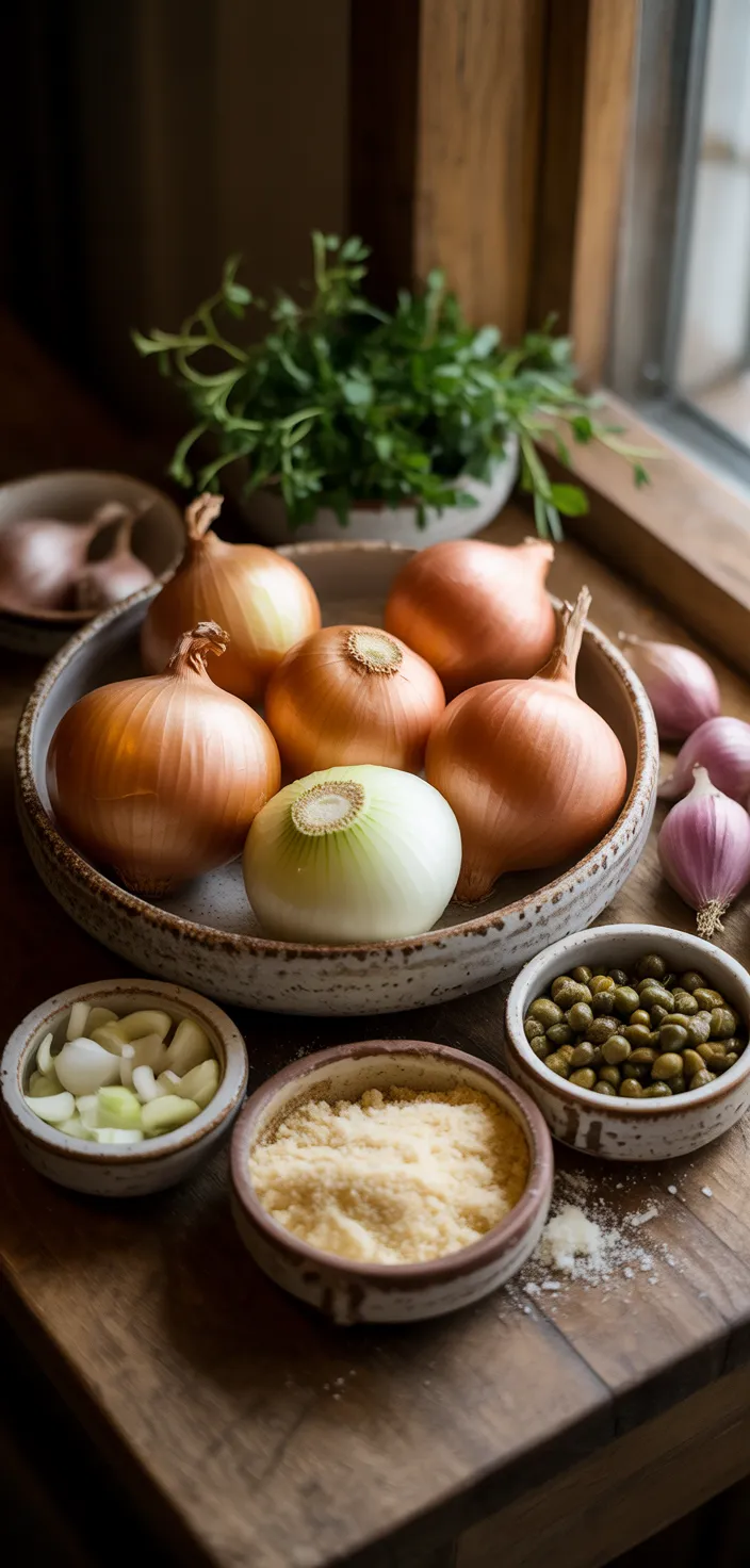 Ingredients photo for Provençal Style Stuffed Onions Recipe