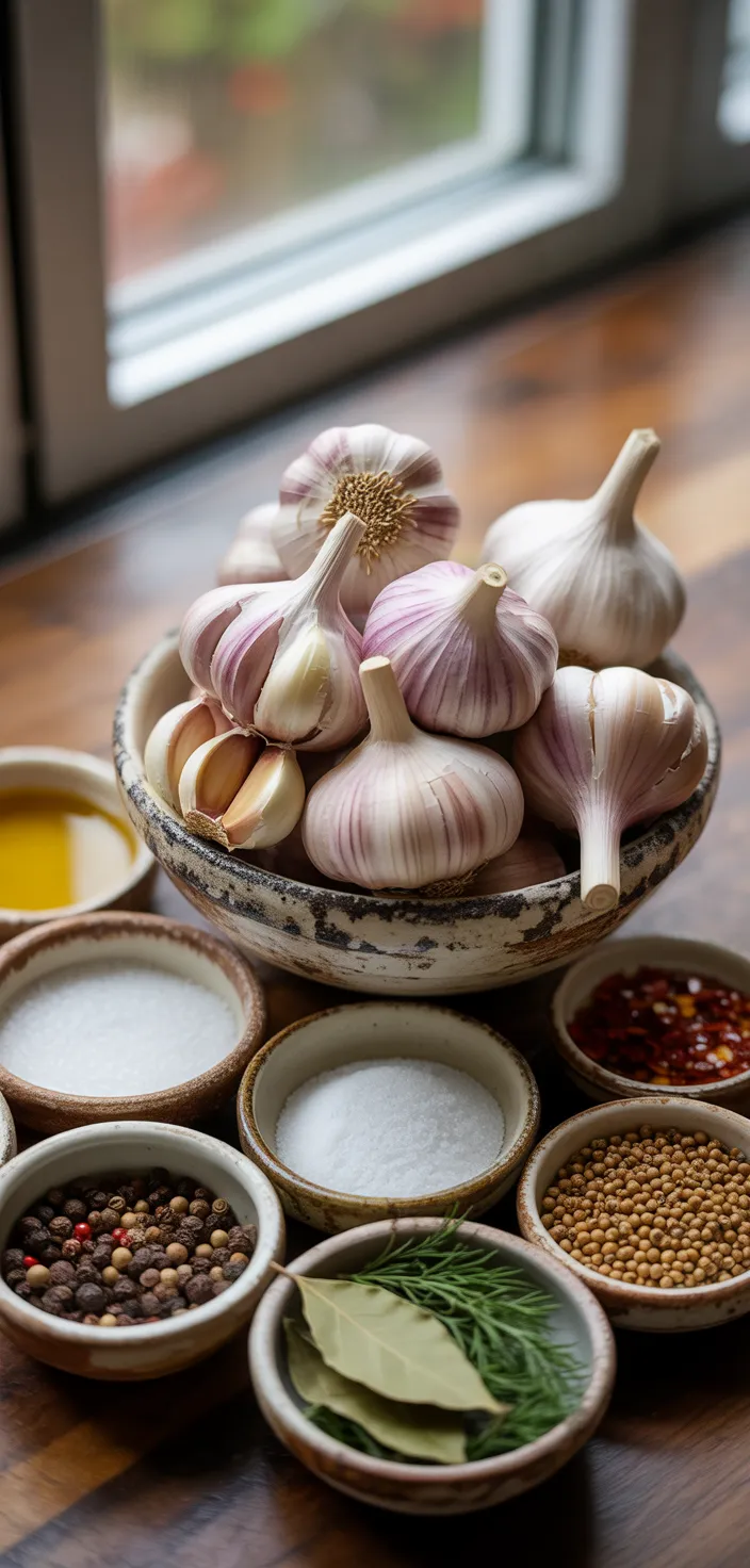Ingredients photo for Quick Pickled Garlic Recipe