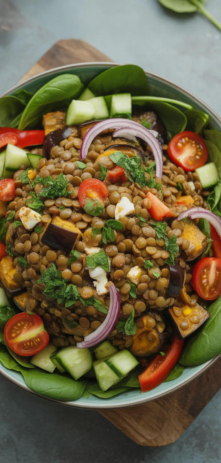 Ingredients photo for Big Lentil Salad Bowl Recipe