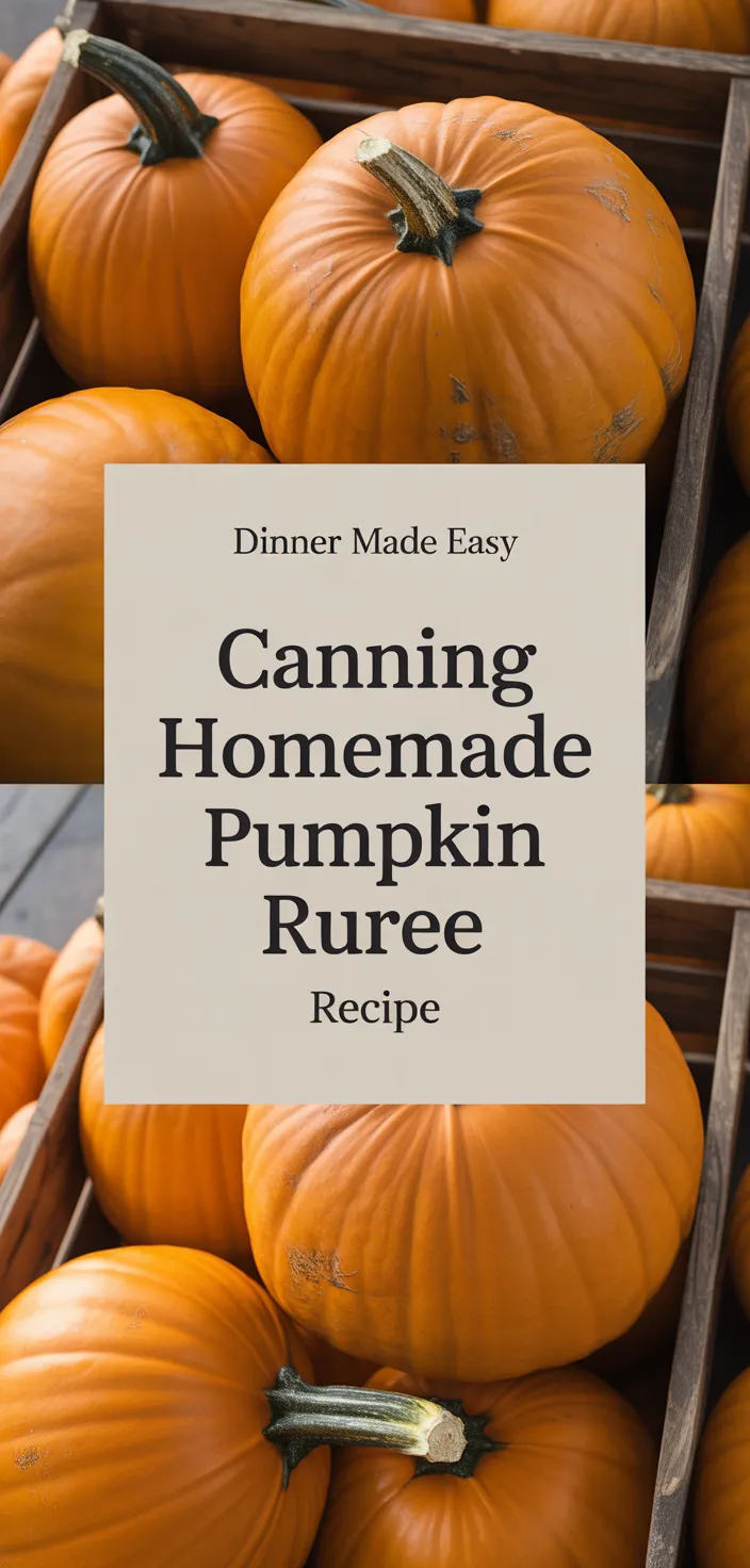 A photo of Canning Homemade Pumpkin Puree Recipe
