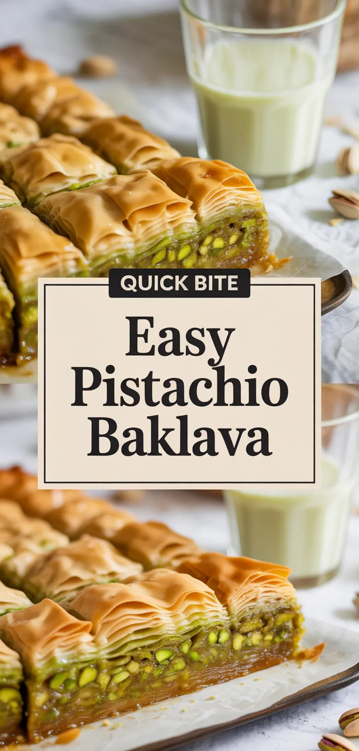 A photo of Easy Greek Pistachio Baklava With My Secret Quick Phyllo Hack! Recipe