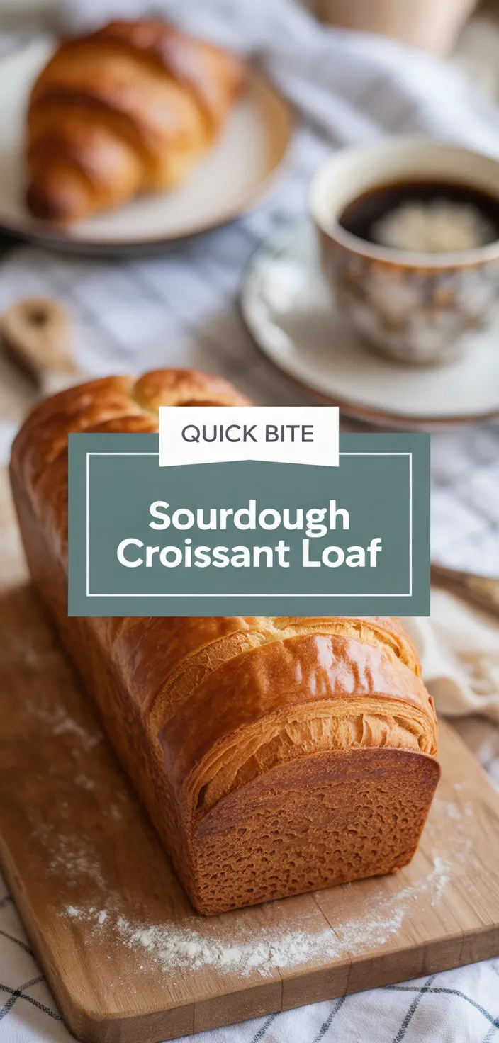 A photo of Easy Sourdough Croissant Bread Loaf (Buttery + Soft) Recipe