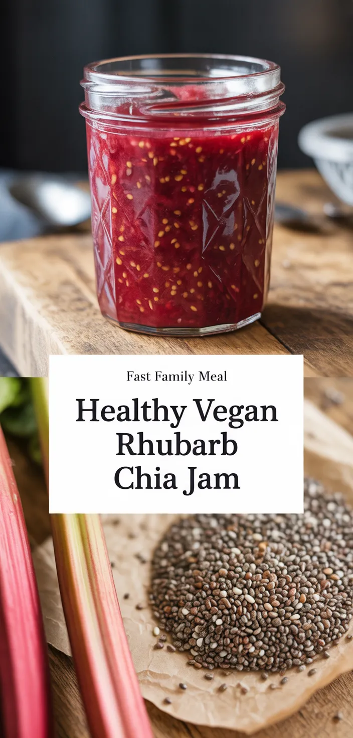 A photo of Healthy Vegan Rhubarb Chia Jam Recipe