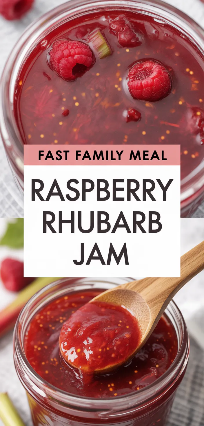 A photo of Homemade Raspberry Rhubarb Jam (simple To Make!) Recipe