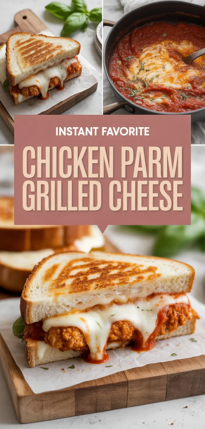 A photo of Lazy Chicken Parmesan Grilled Cheese – Comfort Food In A Sandwich Recipe