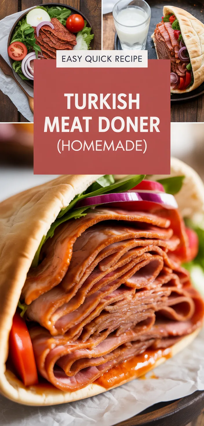 A photo of TURKISH MEAT DONER (HOMEMADE) Recipe
