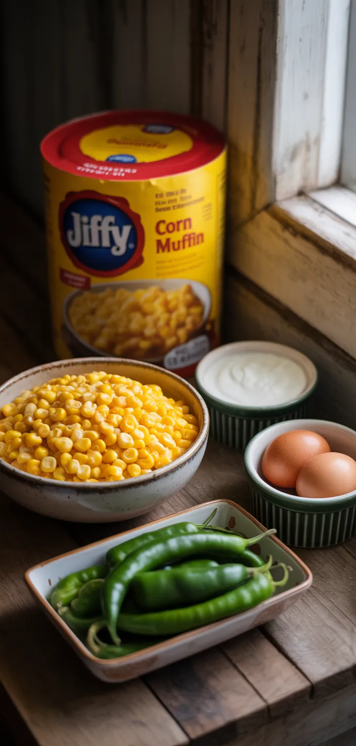 Ingredients photo for Easy Jiffy Mexican Cornbread Recipe