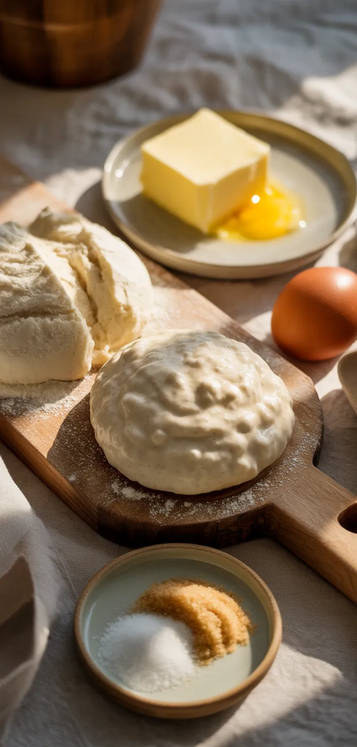 Ingredients photo for Easy Sourdough Croissant Bread Loaf (Buttery + Soft) Recipe