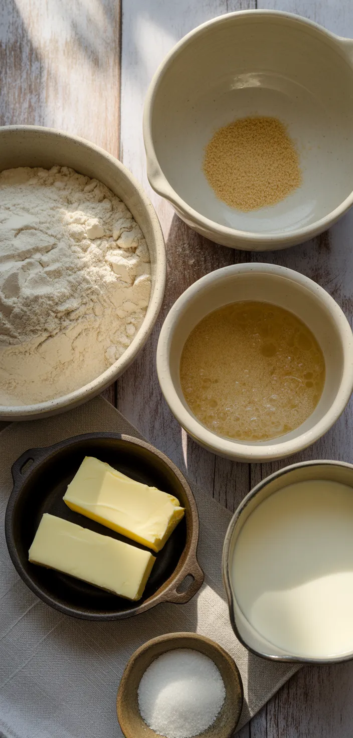 Ingredients photo for Effortless White Bread Recipe For Beginners