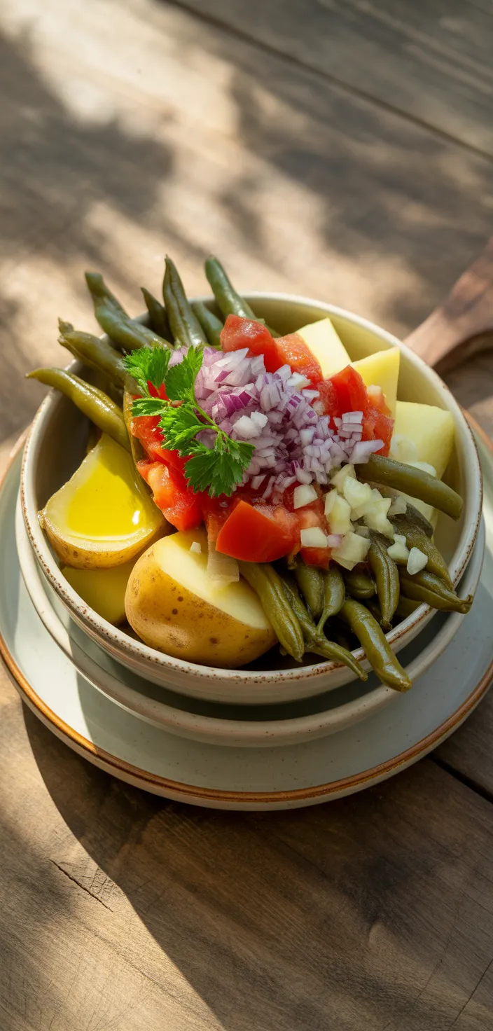 Ingredients photo for Fasolakia Yiahni (Greek Braised Green Beans) Recipe