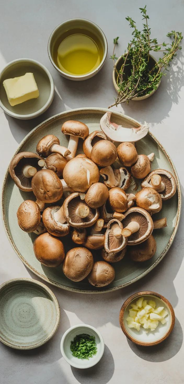 Ingredients photo for Roasted Mushrooms Recipe