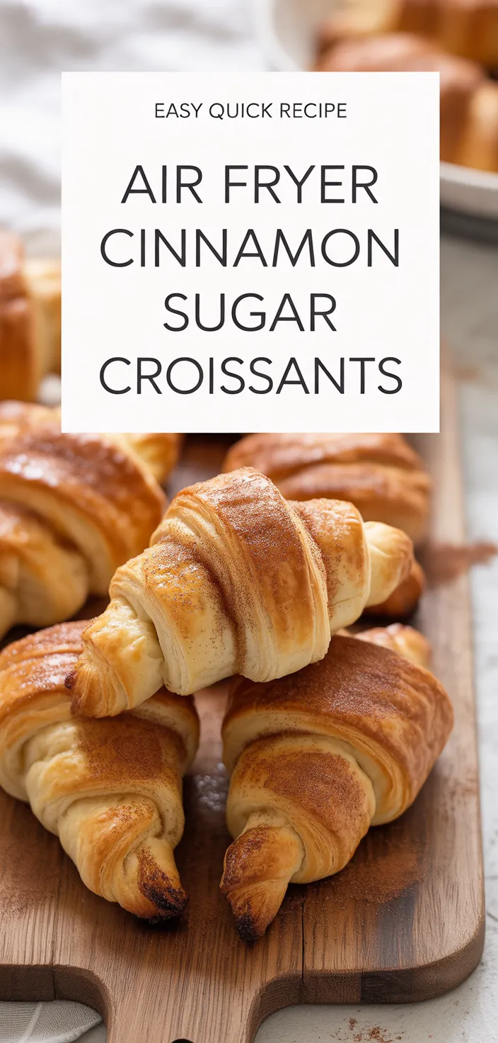 A photo of Air Fryer Cinnamon Sugar Croissants Recipe