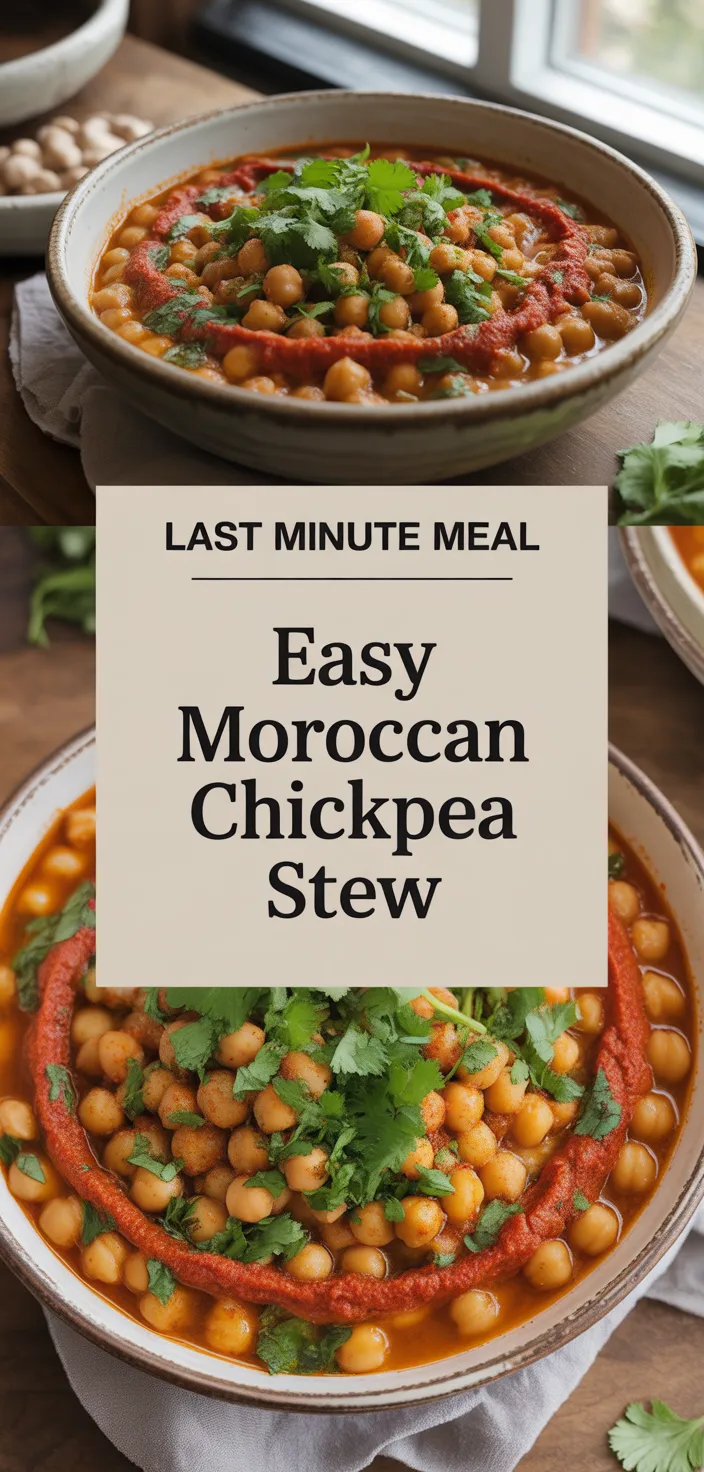 A photo of Easy Moroccan Chickpea Stew Recipe