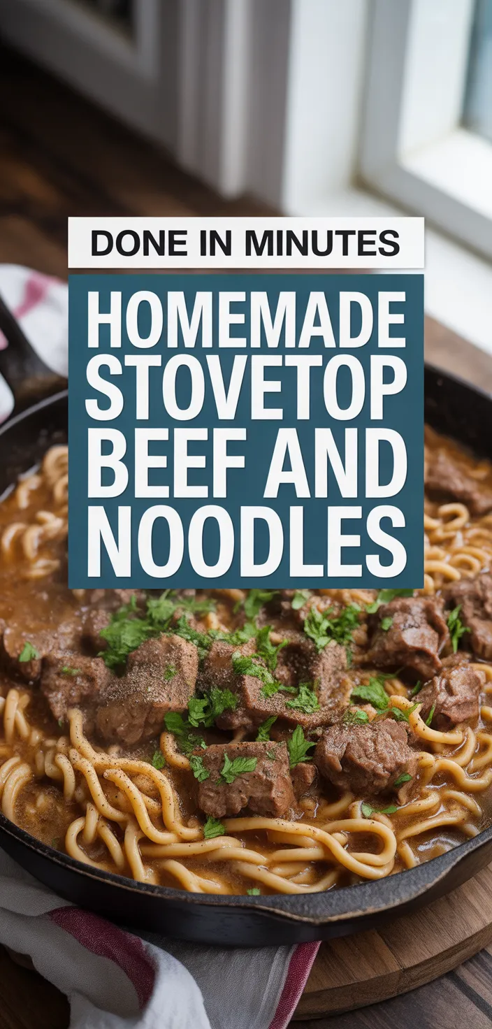 A photo of Homemade Stovetop Beef And Noodles Recipe