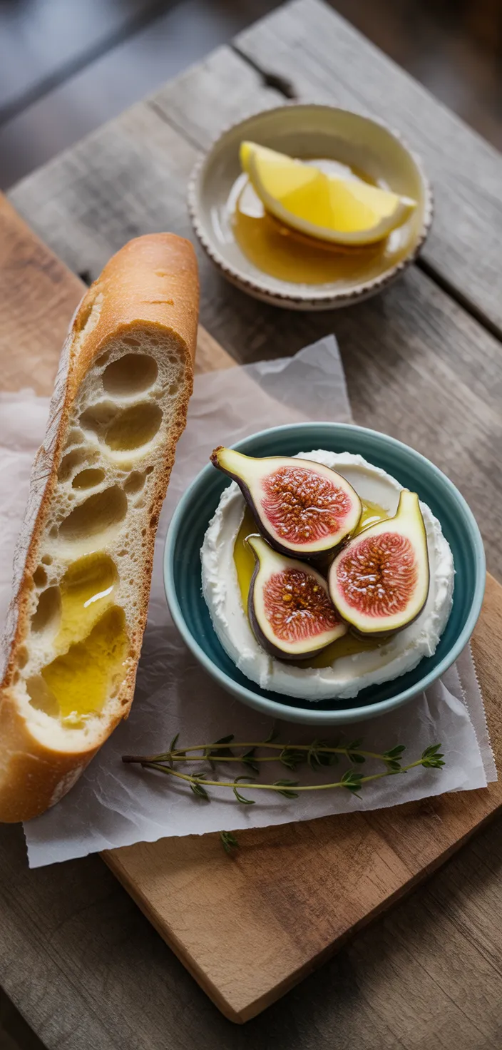 Ingredients photo for Goat Cheese Fig & Honey Crostini!! Recipe