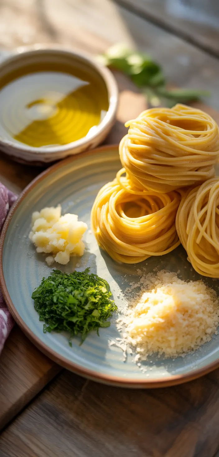 Ingredients photo for Simple Lemon Parmesan Pasta Recipe