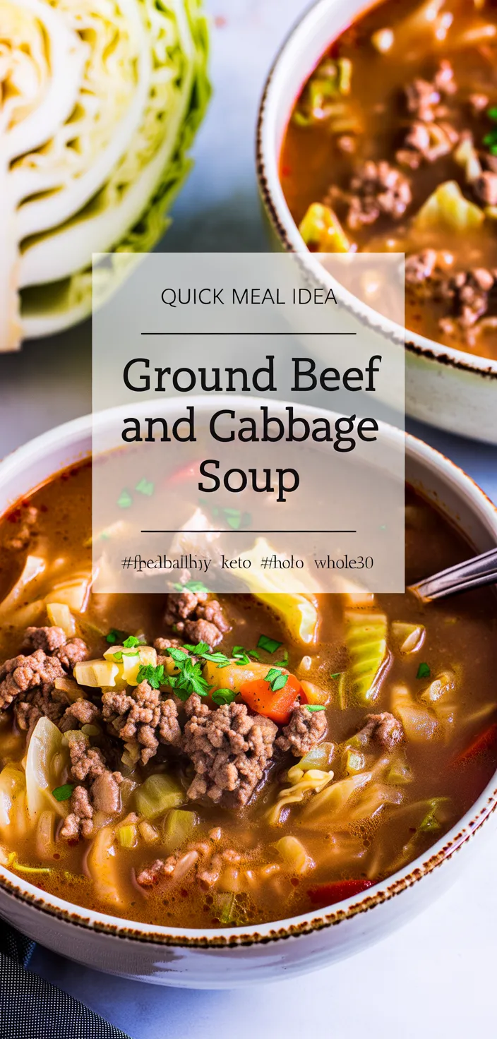 A photo of Ground Beef And Cabbage Soup Recipe