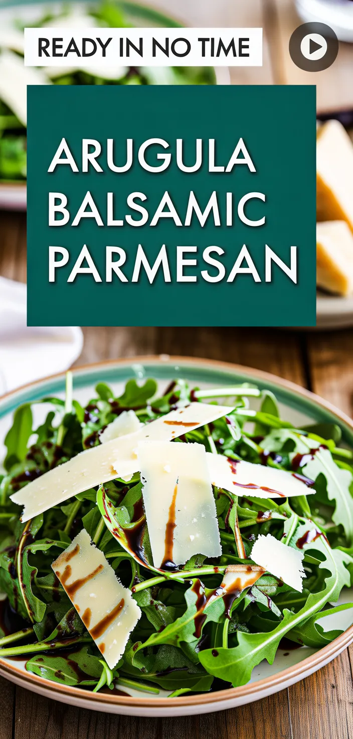 A photo of Rocket Salad With Balsamic Dressing And Shaved Parmesan Recipe